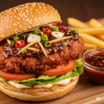 Manchurian Burger – A Vegetarian